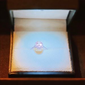 Brand new Diamond and Morganite Engagement Ring